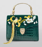 Aspinal of London Mayfair velvet top-handle bag midi (British brand)