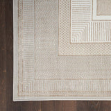 Nourison Glitz Ivory Border Runner rug 69 x 229 cm, UK version
