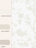 Laura Ashley White Oriental Garden Pearlescent wallpaper 10m - British product