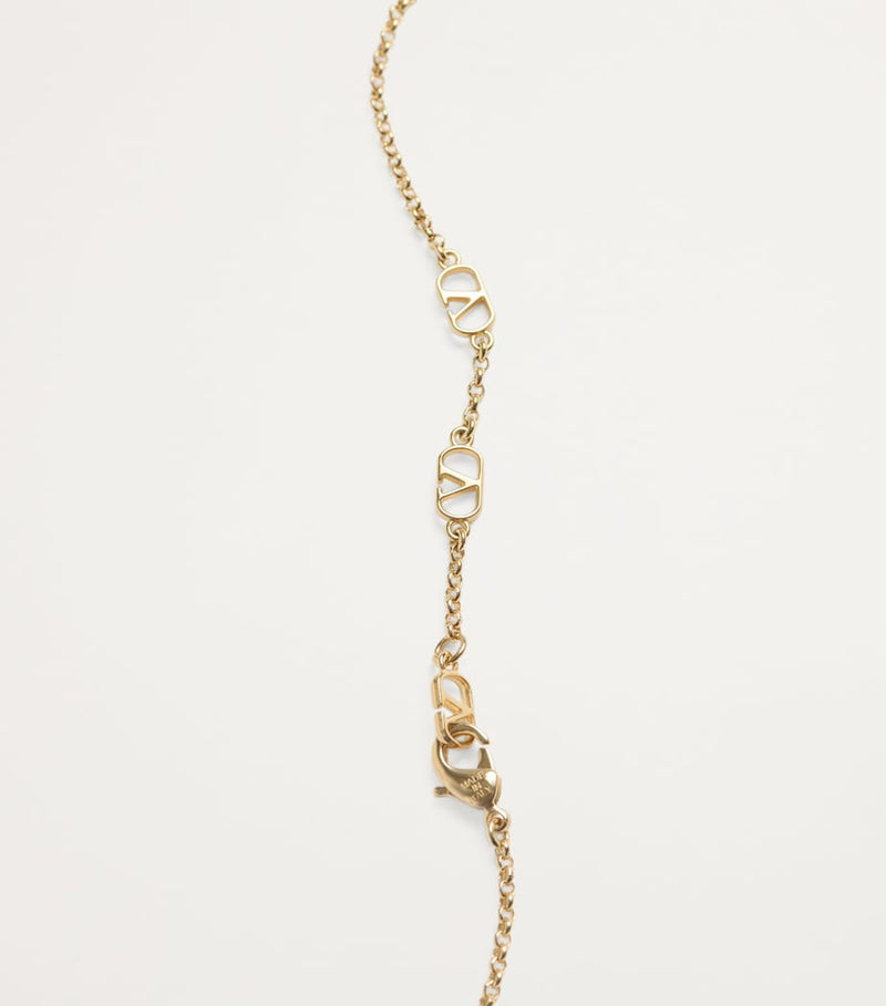 Valentino Garavani VLOGO necklace gold tone delicate chain, UK version