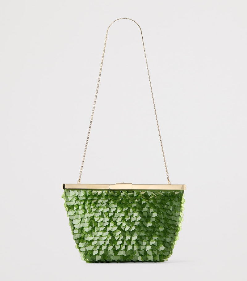 Jimmy Choo heart paillette clutch bag (British brand)