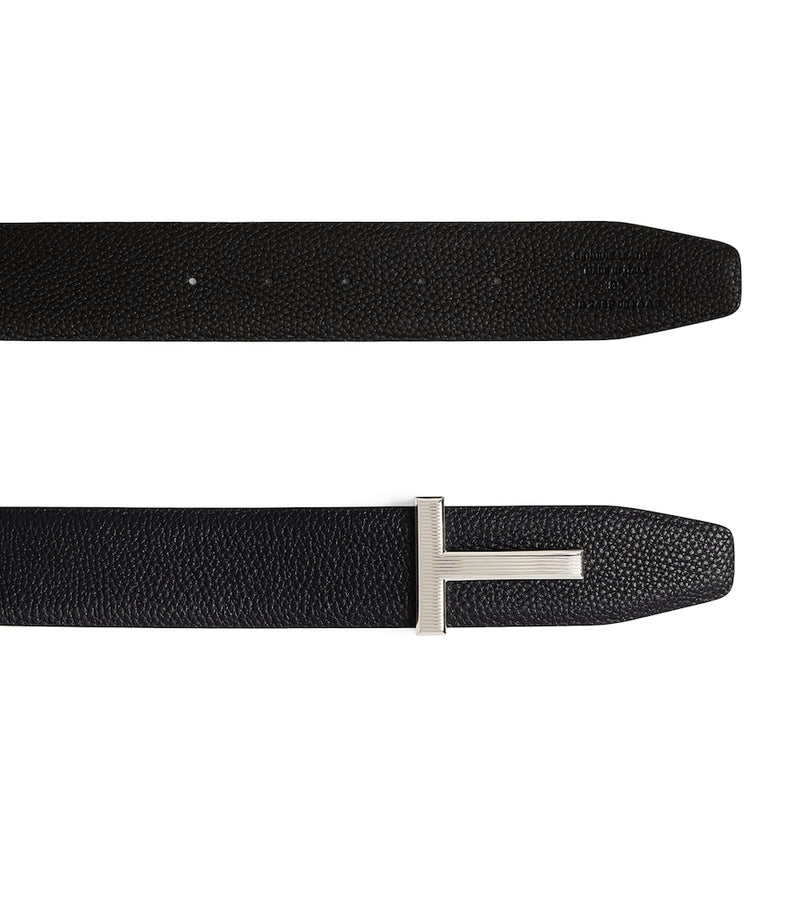 Tom Ford leather reversible T Ridge belt (British brand)