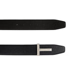Tom Ford leather reversible T Ridge belt (British brand)