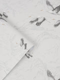 Laura Ashley Silver Animalia wallpaper 10m, UK version