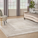 Nourison Glitz Ivory Border Area Rug Multiple Sizes