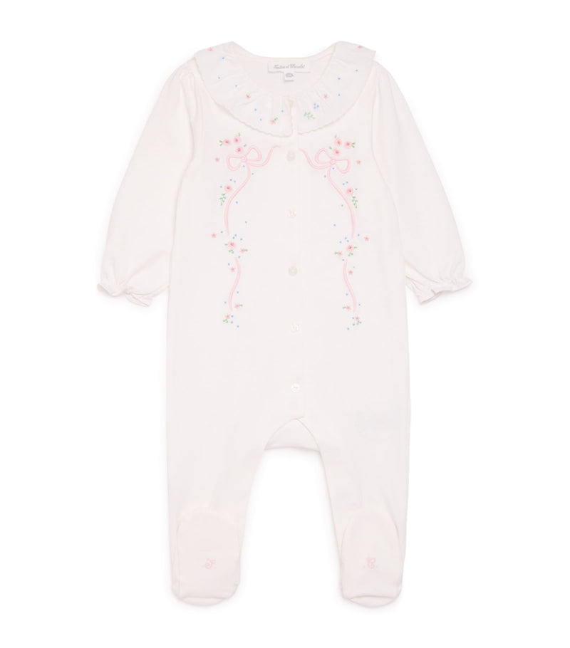 Tartine et Chocolat cotton frill-collar all-in-one 0-24 months (British brand)