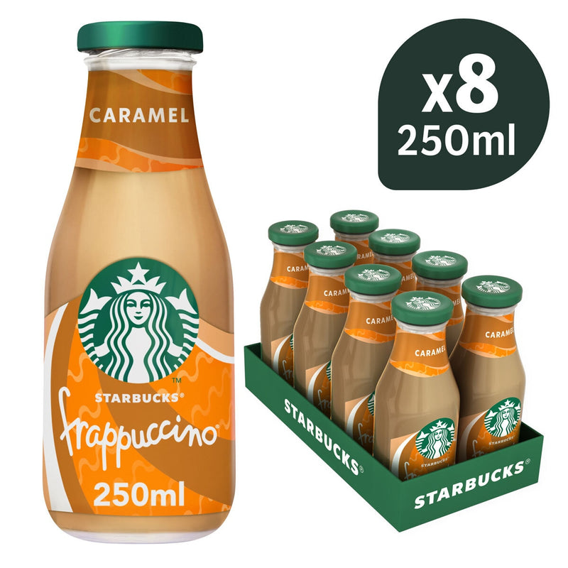 Starbucks Caramel Frappuccino iced coffee drink 8 x 250ml (British brand)