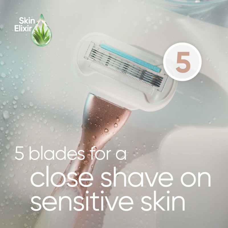Gillette Venus Deluxe Smooth Sensitive Razor 8 Blades, UK version