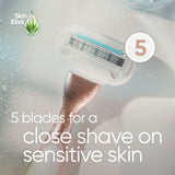 Gillette Venus Deluxe Smooth Sensitive Razor 8 Blades, UK version