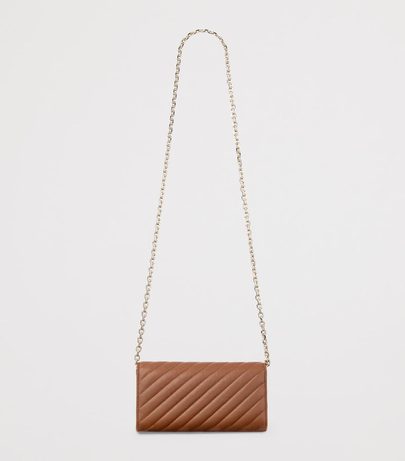 Jimmy Choo Curve quilted leather chain wallet - British product
