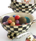 MacKenzie-Childs Courtly Check enamel bowl 42cm, imported from the UK