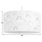 Habitat Kids Rainbow Printed Lampshade Fabric Drum Shade 35cm, UK version