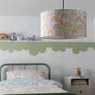 Habitat Kids Rainbow Printed Lampshade Fabric Drum Shade 35cm, UK version