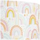 Habitat Kids Rainbow Printed Lampshade Fabric Drum Shade 35cm, UK version