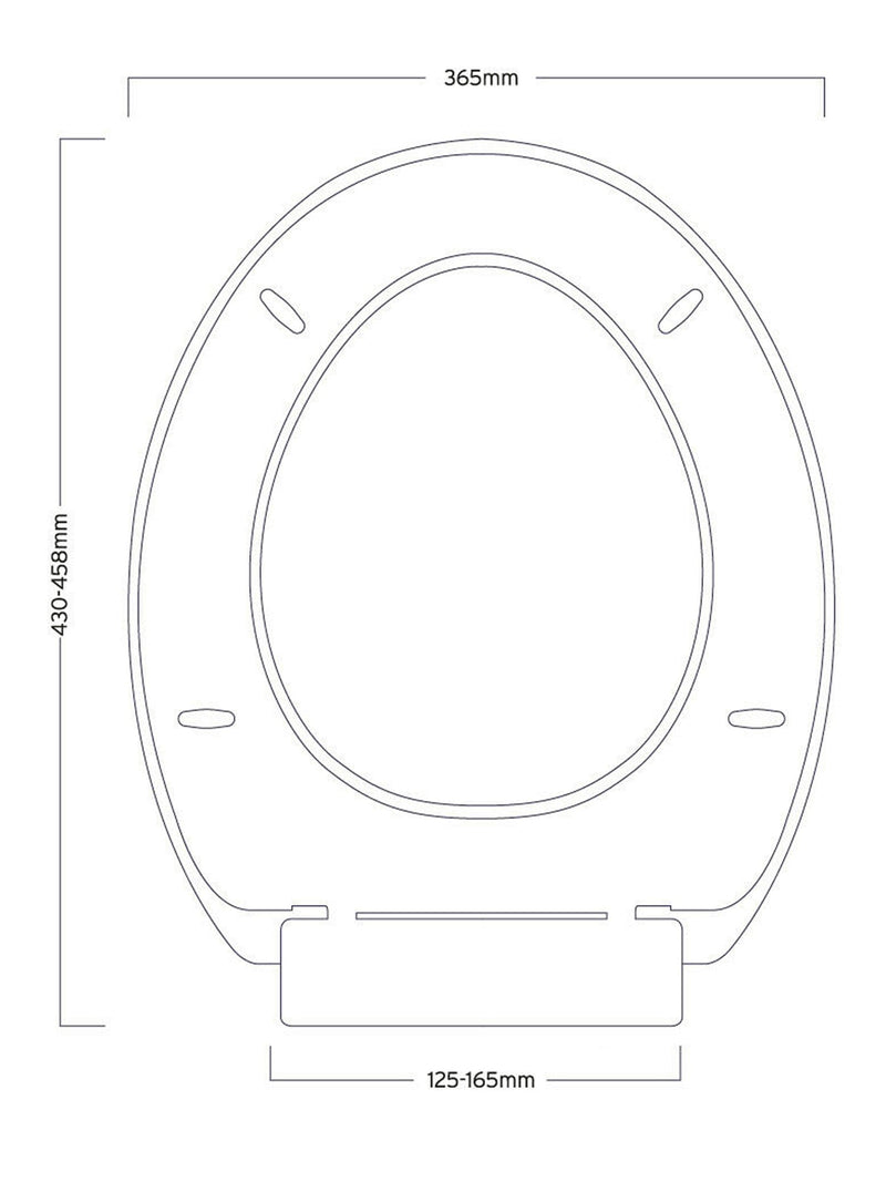Showerdrape White Toledo toilet seat (British brand)