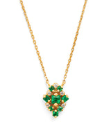 Harrods Suzanne Kalan Yellow Gold Diamond and Emerald La Fantaisie Necklace- Buy online at McGrocer