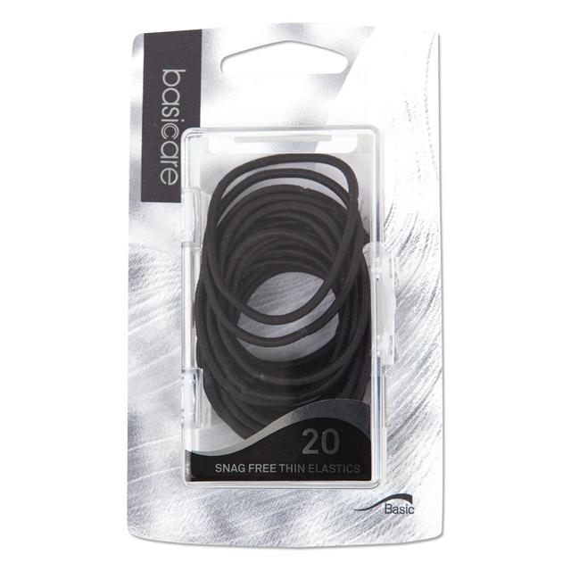 Thin Snag Free Hair Bands Black 20 per pack GOODS M&S