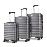 Rock 3 piece hardside luggage set in charcoal, imported from the UK