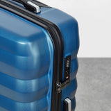 Rock Berlin 3 piece hardside luggage set blue - British product