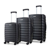 Rock Berlin 3 piece hardside luggage set black - British product