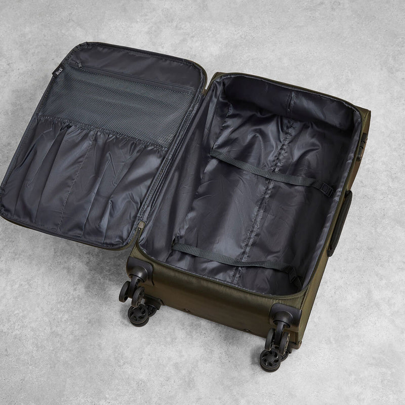 Rock 3 piece softside luggage set olive green (British brand)