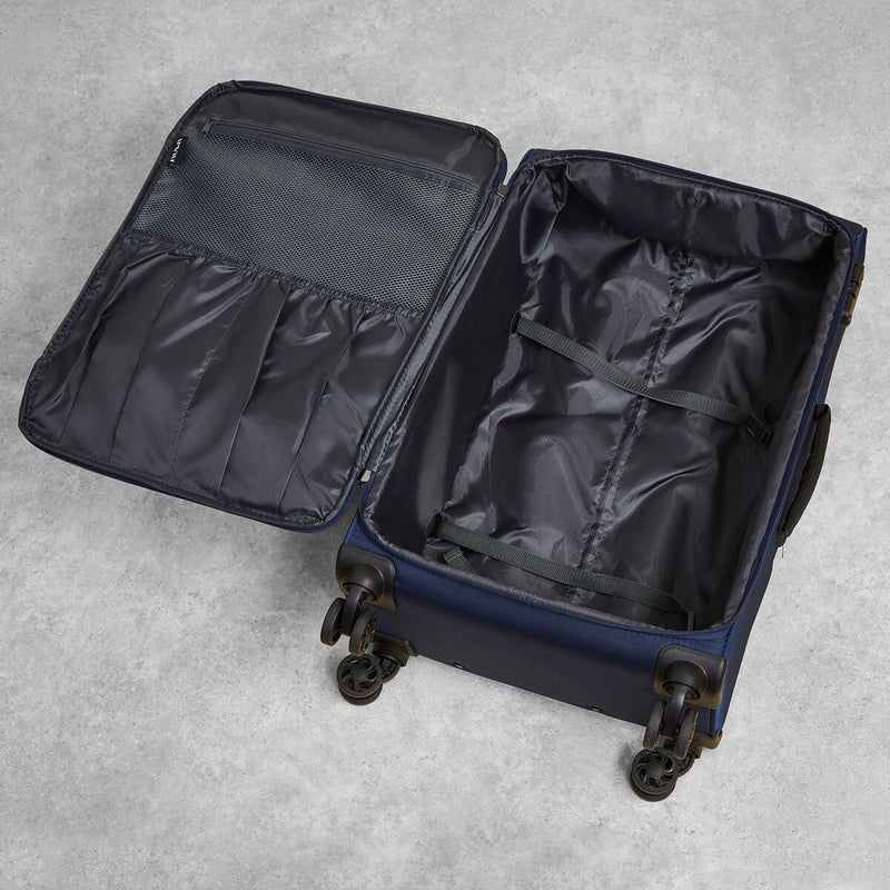 Rock 3 piece softside luggage set in navy, UK version
