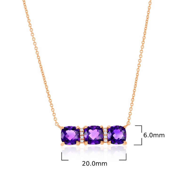 Costco amethyst diamond pendant 14ct rose gold, UK version