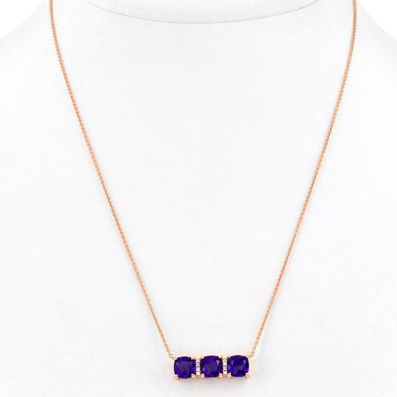 Costco amethyst diamond pendant 14ct rose gold, UK version