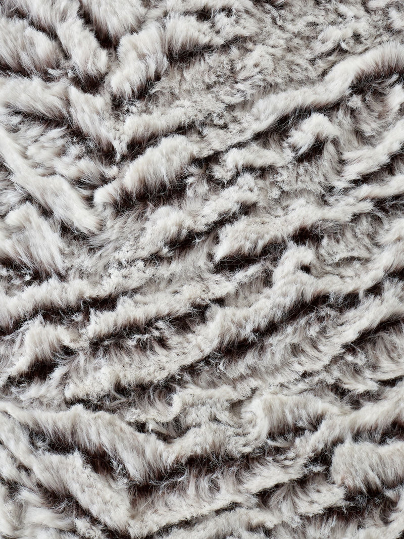 Catherine Lansfield grey wolf faux fur cushion, imported from the UK