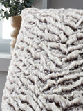 Catherine Lansfield grey wolf faux fur cushion, imported from the UK