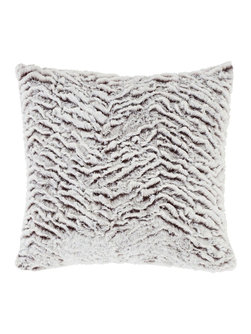 Catherine Lansfield grey wolf faux fur cushion, imported from the UK