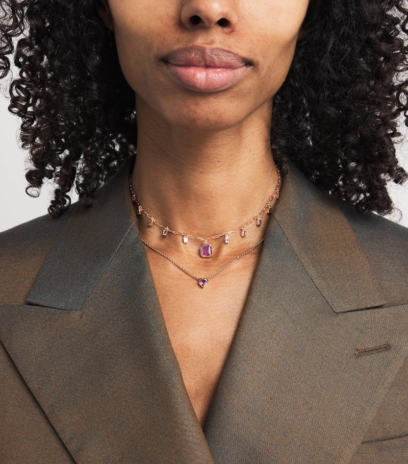 SHAY rose gold sapphire illusion choker - British product