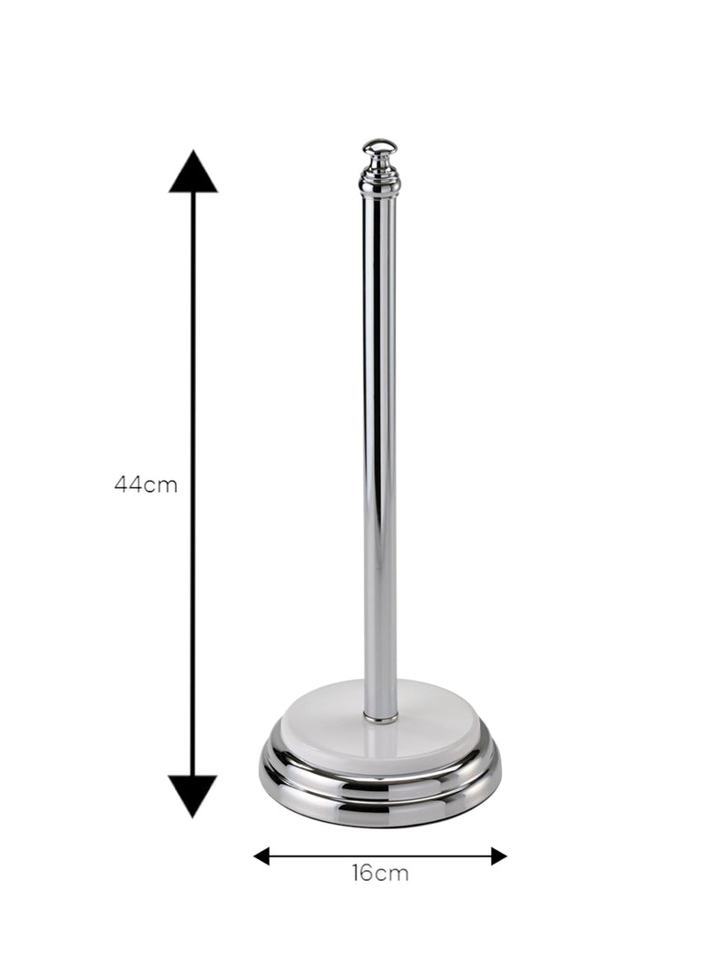 Showerdrape White Opera freestanding toilet roll holder 44cm tall (British brand)