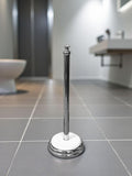 Showerdrape White Opera freestanding toilet roll holder 44cm tall (British brand)