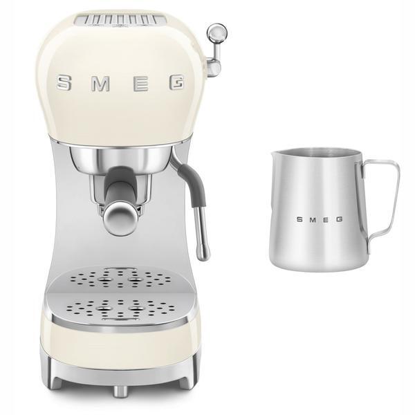 Smeg ECF02 espresso machine in cream - British product