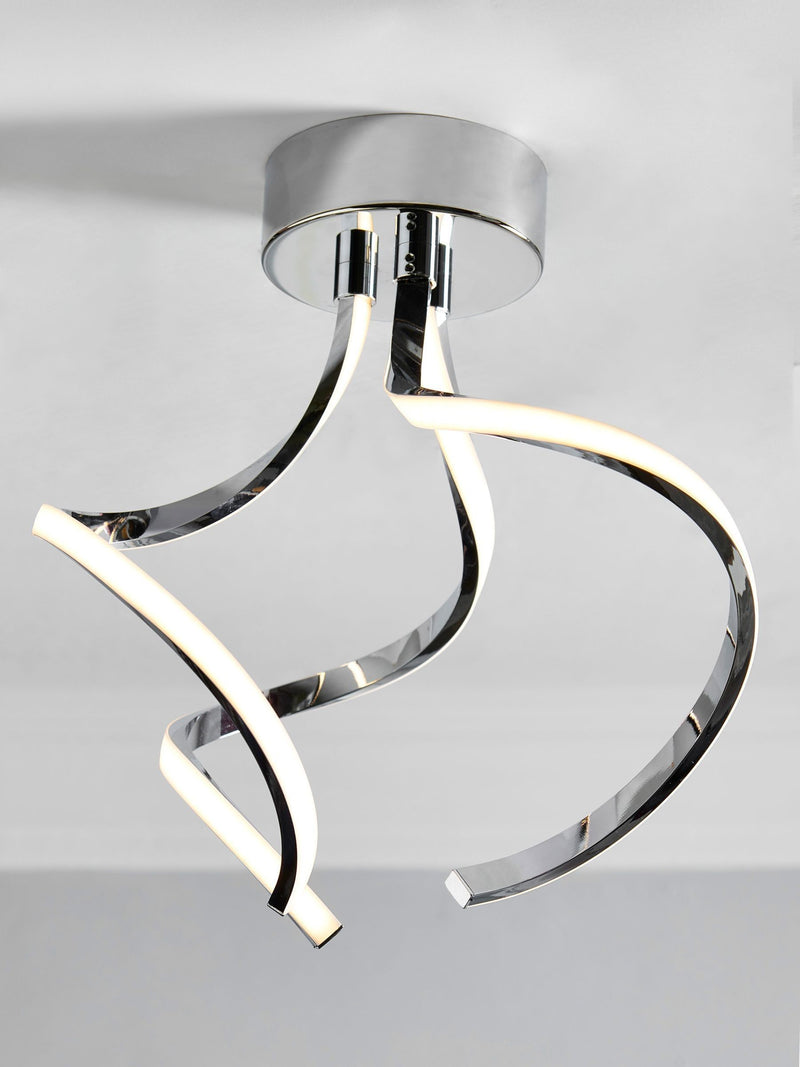 Chrome Callie flush ceiling light - British product