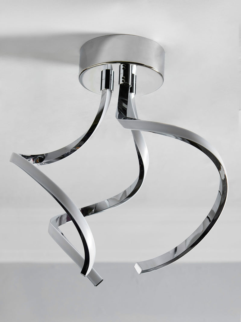 Chrome Callie flush ceiling light - British product