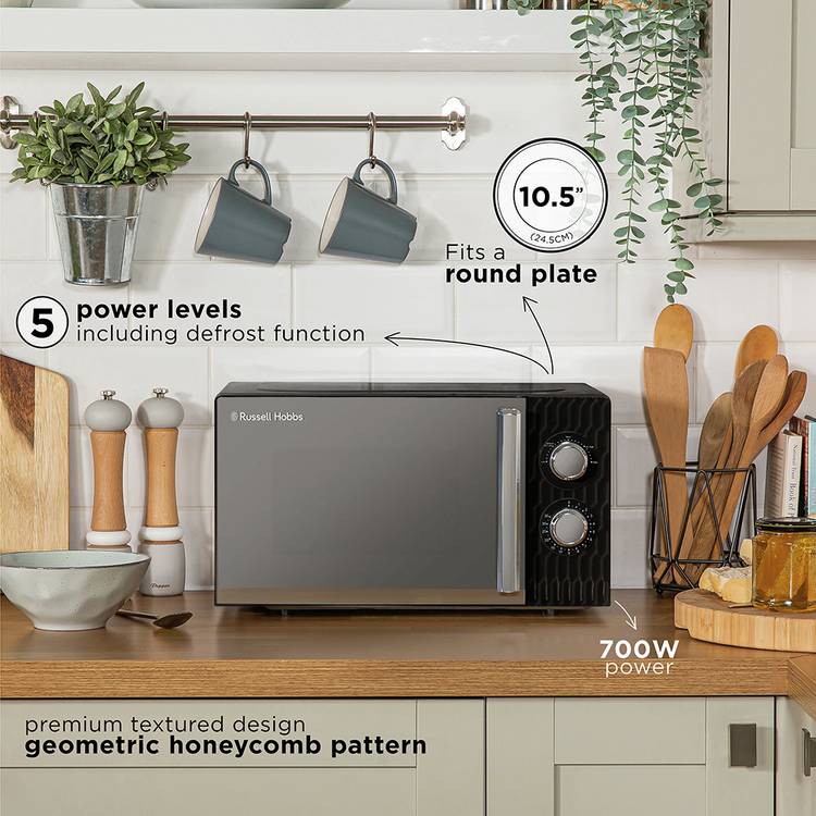Russell Hobbs Honeycomb microwave 700W 17L black, UK version