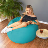 rucomfy turquoise indoor outdoor bean bag 110x80x80cm, imported from the UK