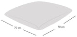 rucomfy yellow large floor cushion 70x70x15cm, imported from the UK