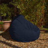 rucomfy Navy bean bag 110x80x80cm, imported from the UK