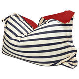 rucomfy Bean Bag Blue & White 30x170x130cm, imported from the UK