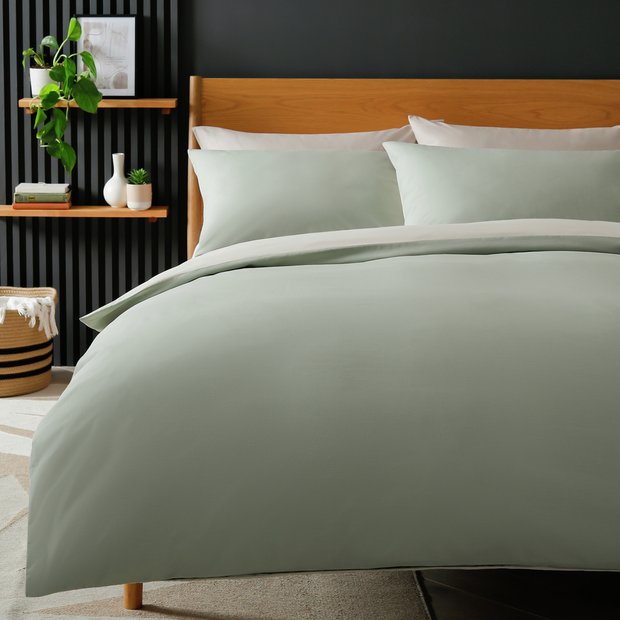 Habitat green reversible duvet cover set for double bed, UK version