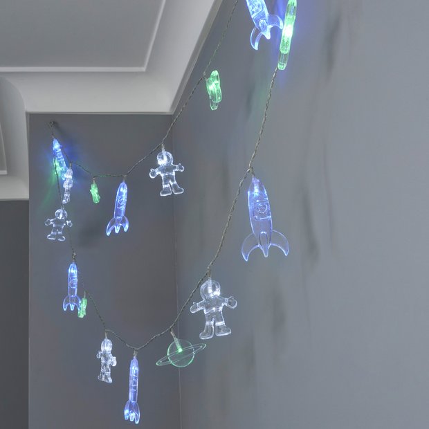 Glow Space LED string lights blue and white (British brand)