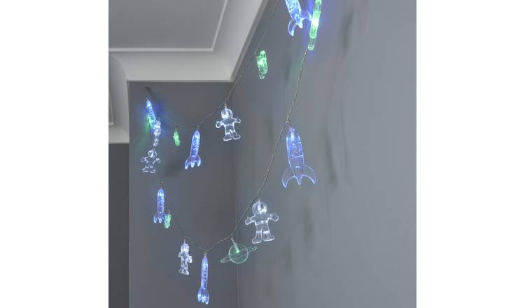 Glow Space LED string lights blue and white (British brand)