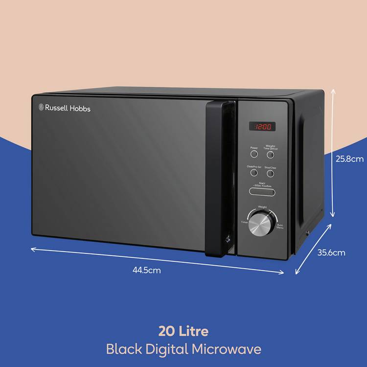 Russell Hobbs microwave 800W 20L black (British brand)