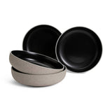 Habitat set of 4 matte black pasta bowls, UK version
