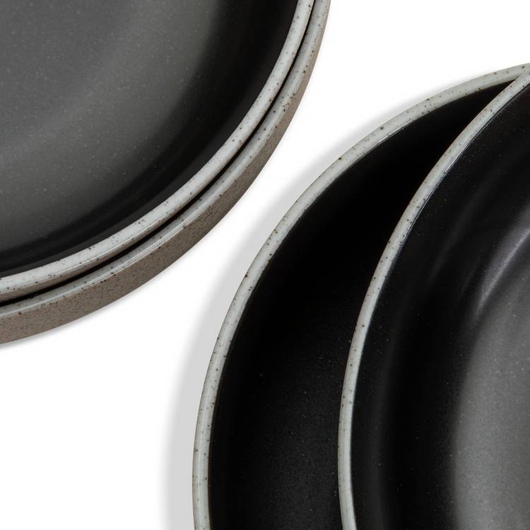 Habitat set of 4 matte black pasta bowls, UK version