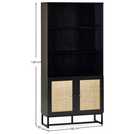 Julian Bowen Padstow tall bookcase in black, UK version
