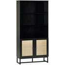 Julian Bowen Padstow tall bookcase in black, UK version
